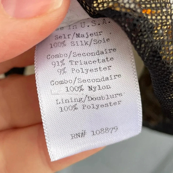 Rag & Bone  Bahia Sleeveless Gold Sequin Silk Blouse, Size M - Picture 11 of 11